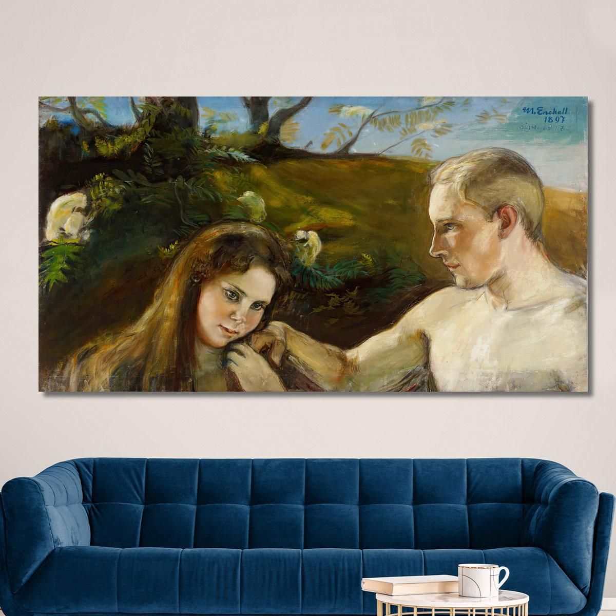 Adam And Eve Magnus Enckell mek1 canvas print 