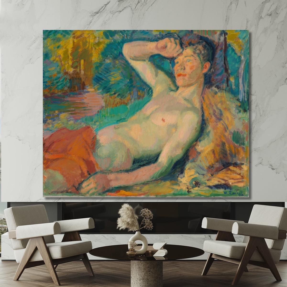 Awakening Faun Magnus Enckell mek3 canvas print 