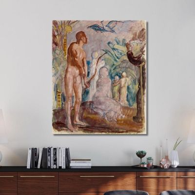 Bird Of Paradise Sketch Magnus Enckell mek7 canvas print 