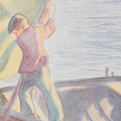 Boy And Sail 2 Magnus Enckell mek8 canvas print