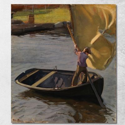 Boy And Sail Magnus Enckell mek9 canvas print 