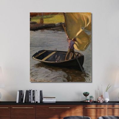 Boy And Sail Magnus Enckell mek9 canvas print 