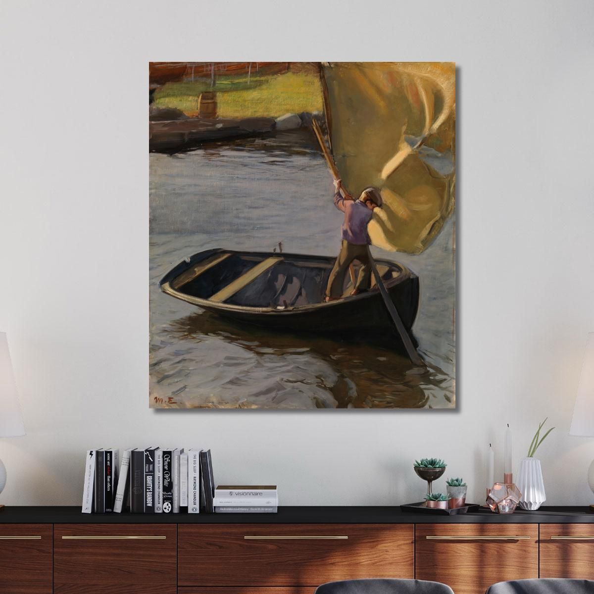 Boy And Sail Magnus Enckell mek9 canvas print 