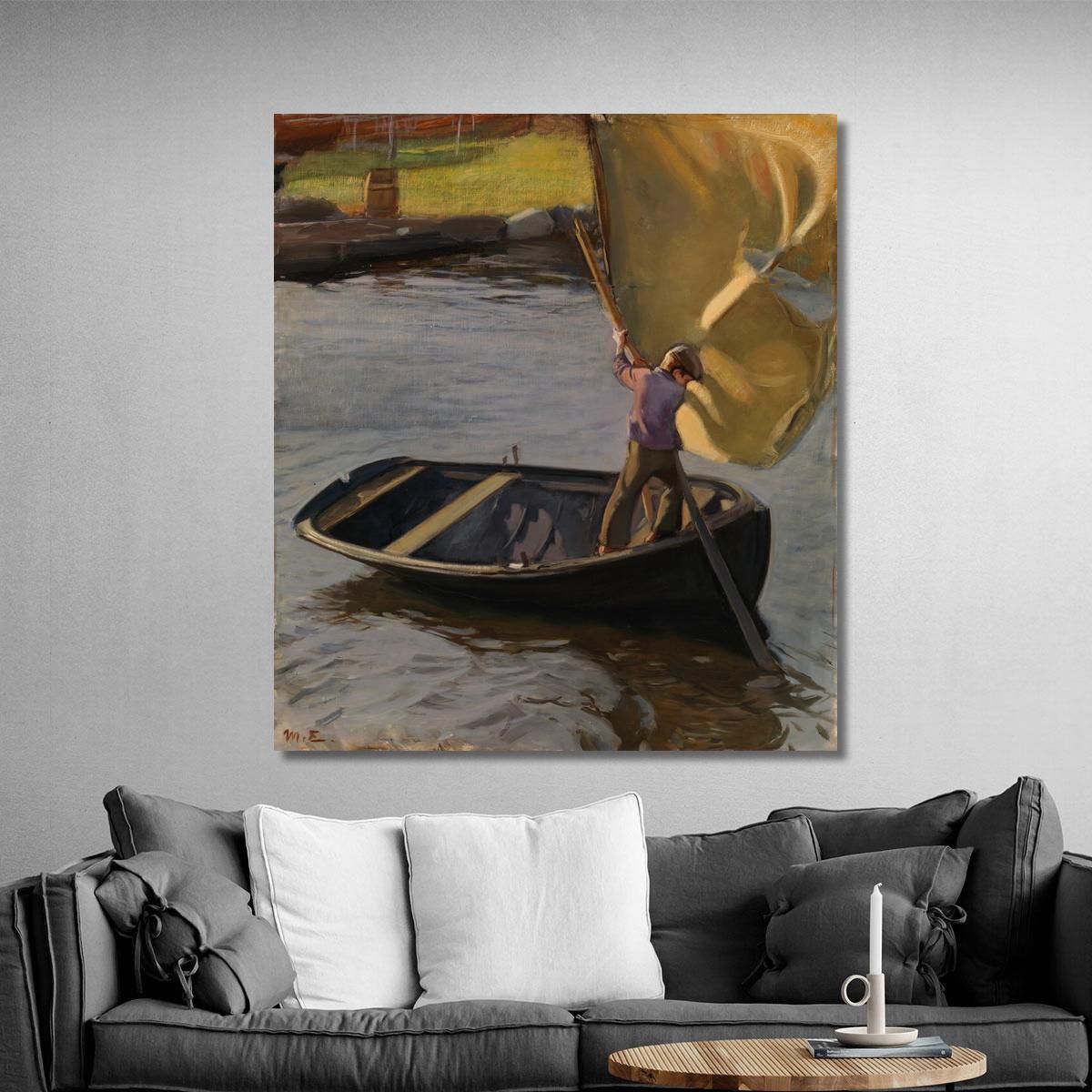 Boy And Sail Magnus Enckell mek9 canvas print 