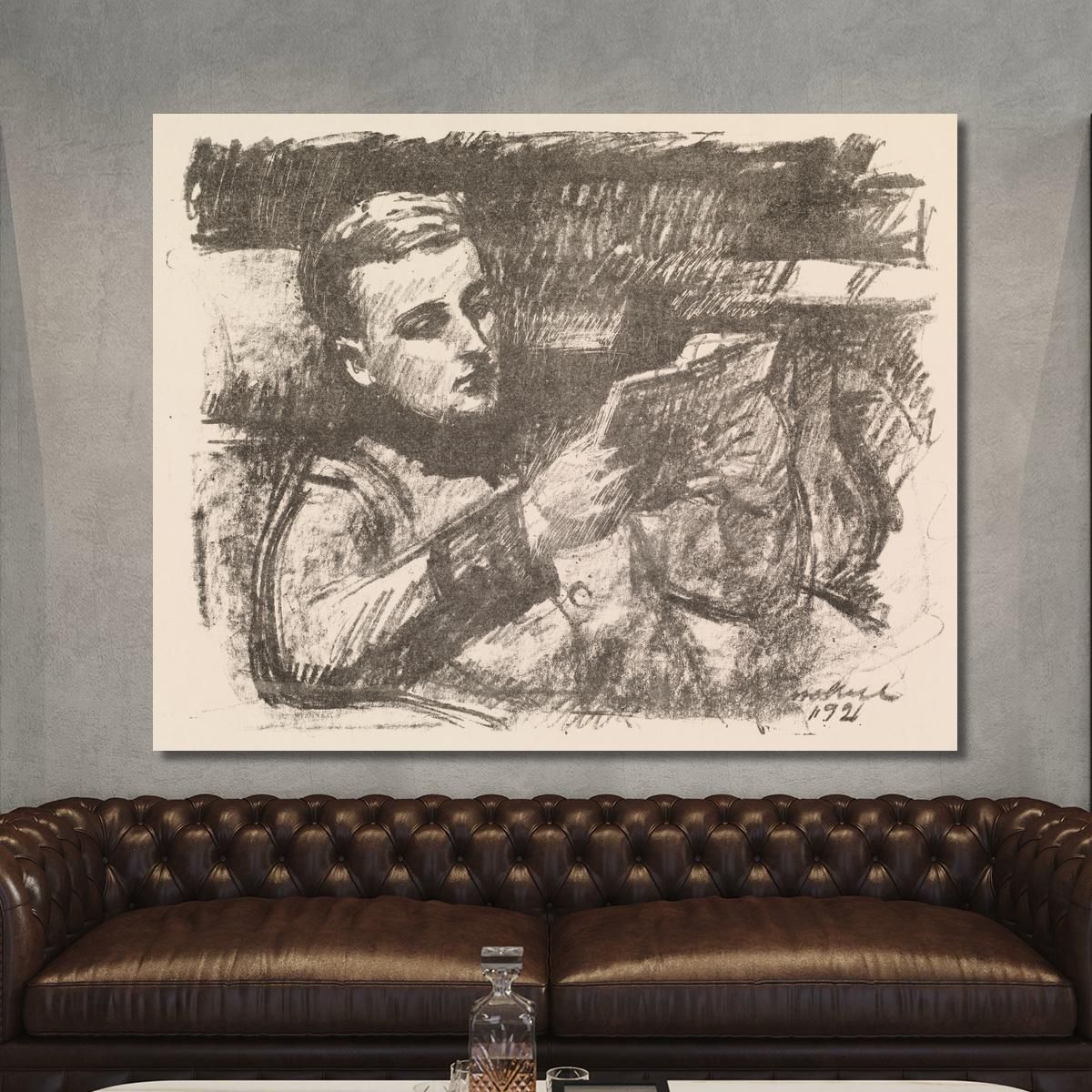 Boy Reading Jorgen Enckell Magnus Enckell mek10 canvas print