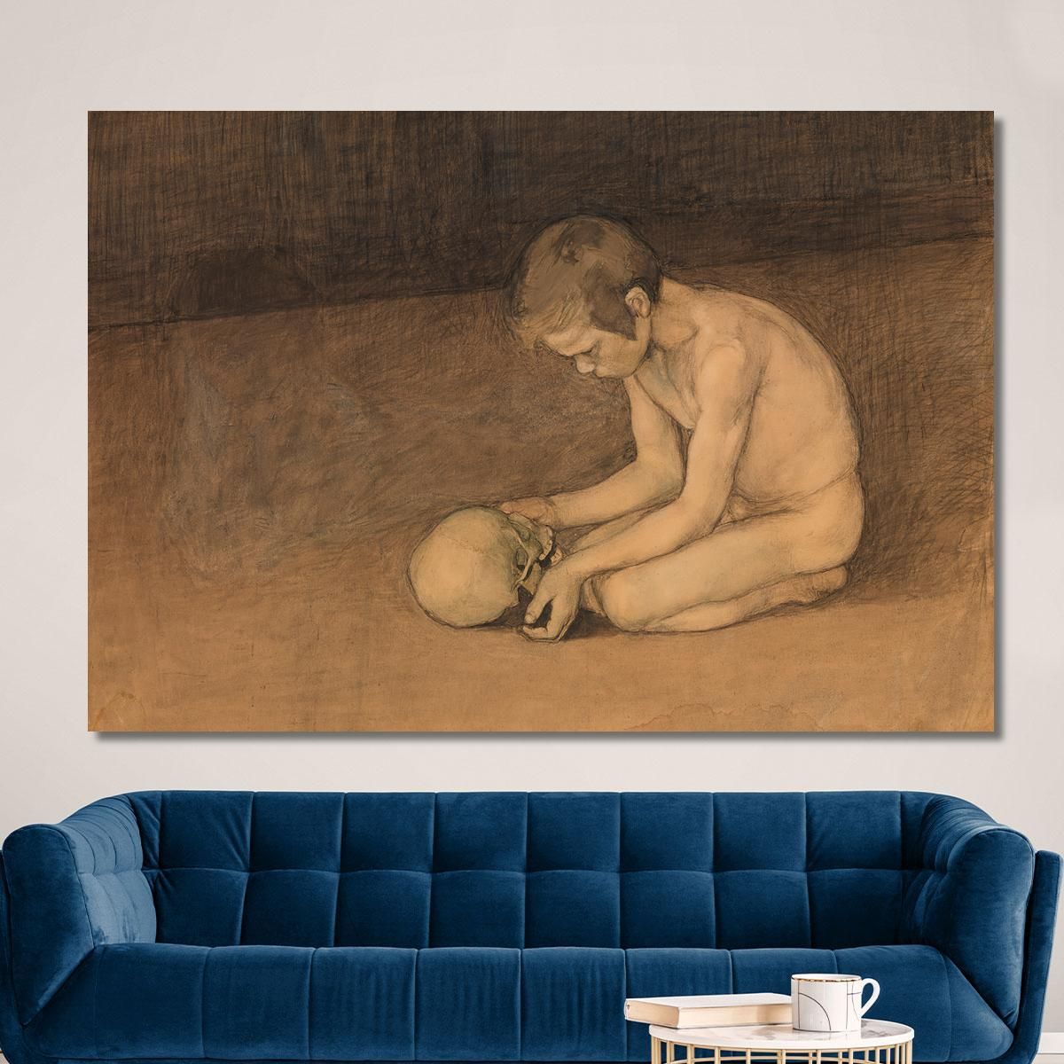 Boy With Skull Magnus Enckell mek11 canvas print 