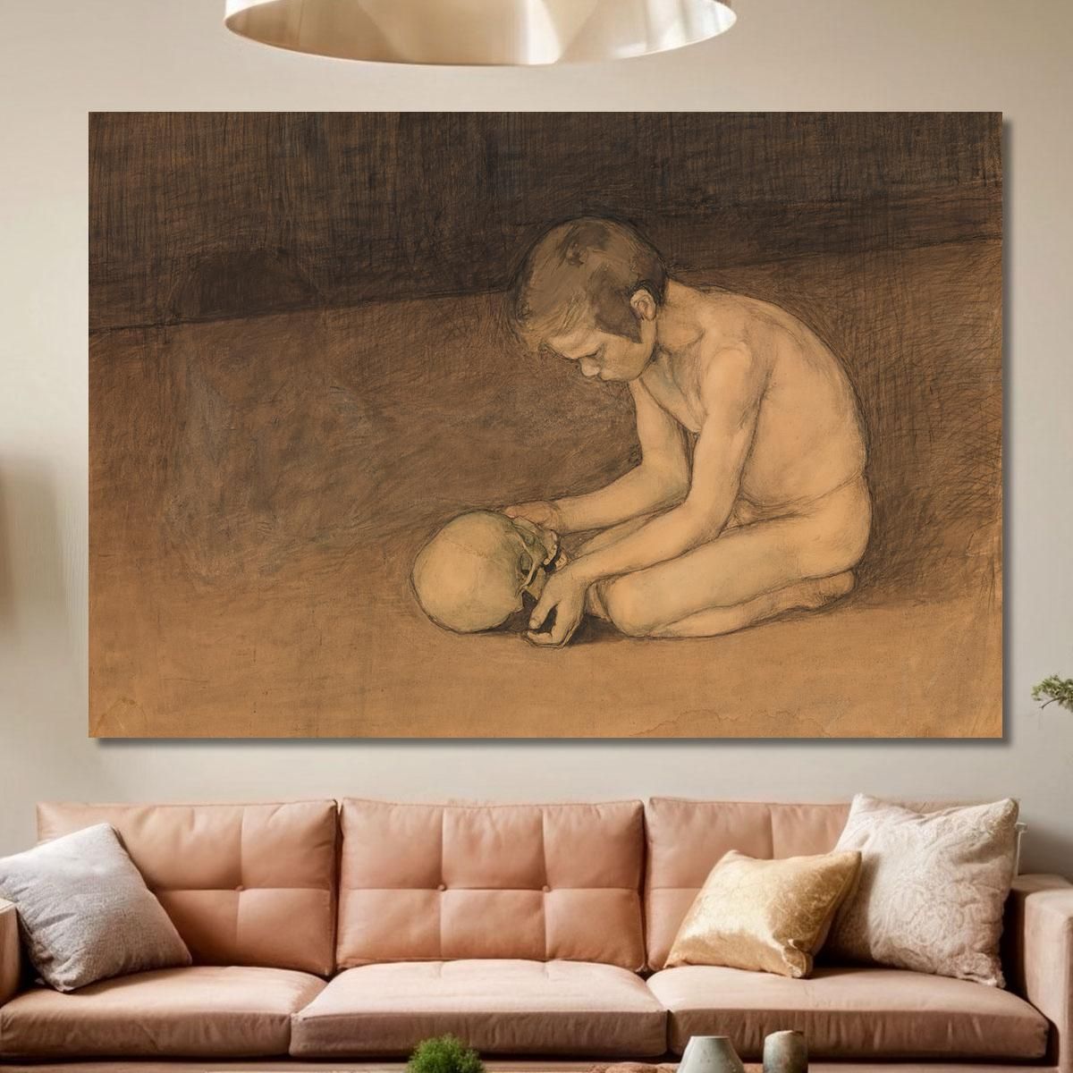 Boy With Skull Magnus Enckell mek11 canvas print 
