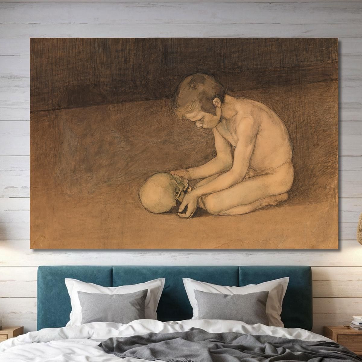 Boy With Skull Magnus Enckell mek11 canvas print 