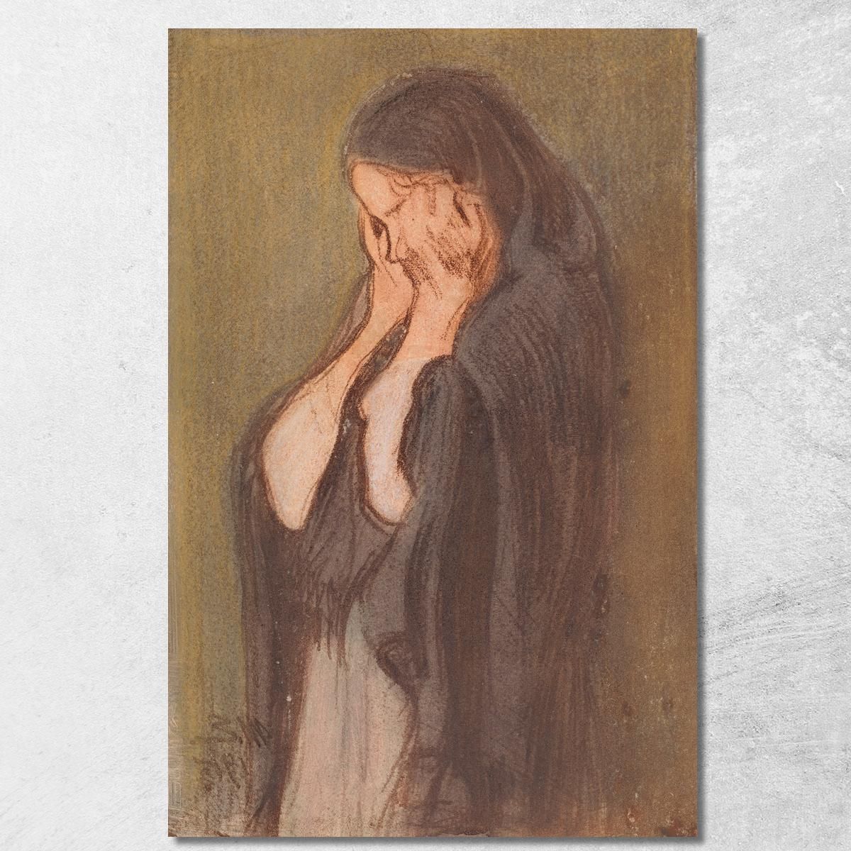 Crying Woman Magnus Enckell mek13 canvas print  Crying Woman Magnus Enckell mek13 canvas print