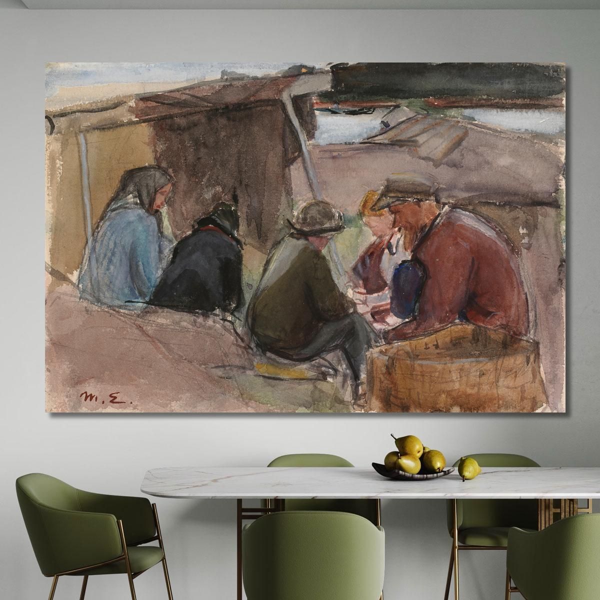 Fisherfolk By The Sea Magnus Enckell mek17 canvas print 
