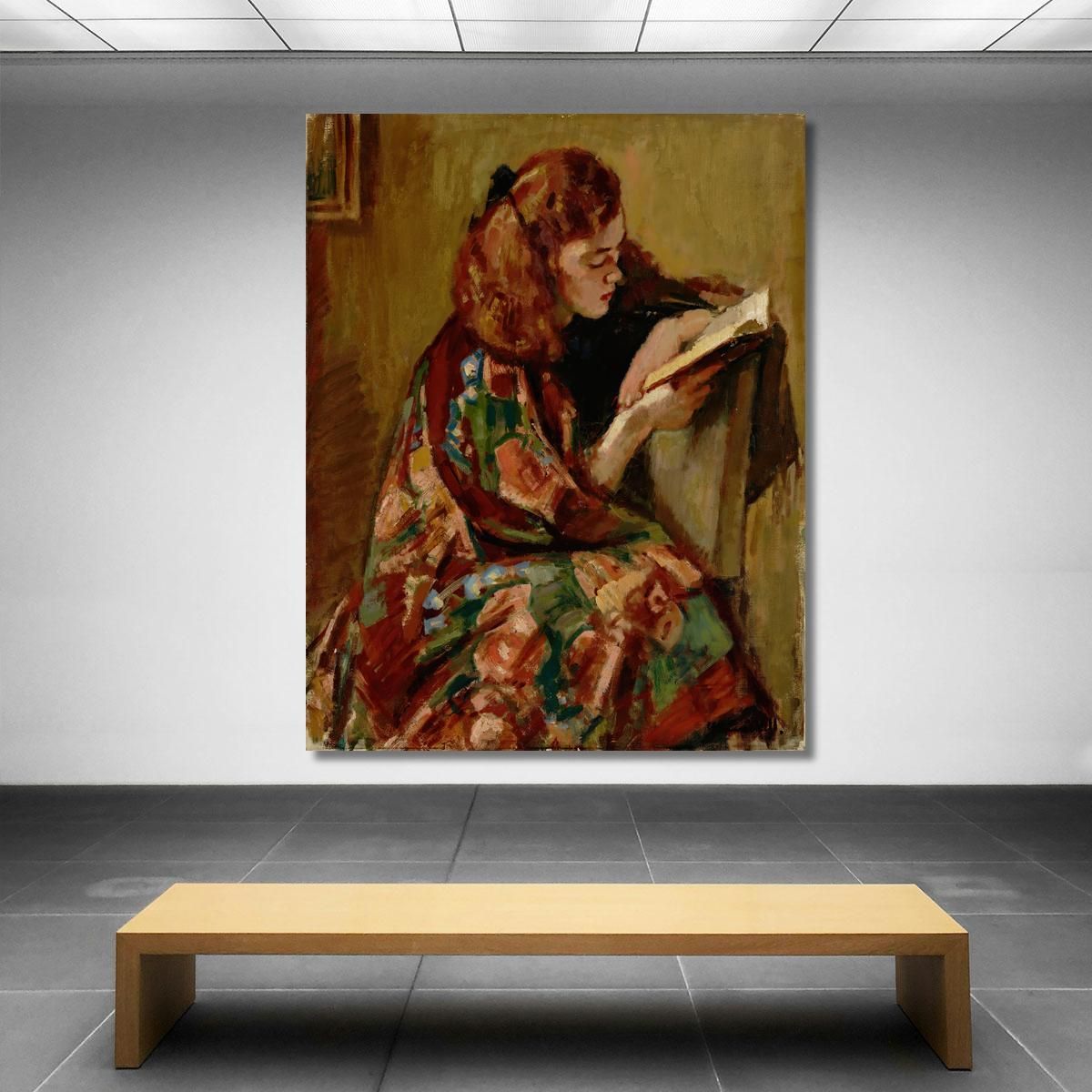 Girl Reading Magnus Enckell mek21 canvas print 