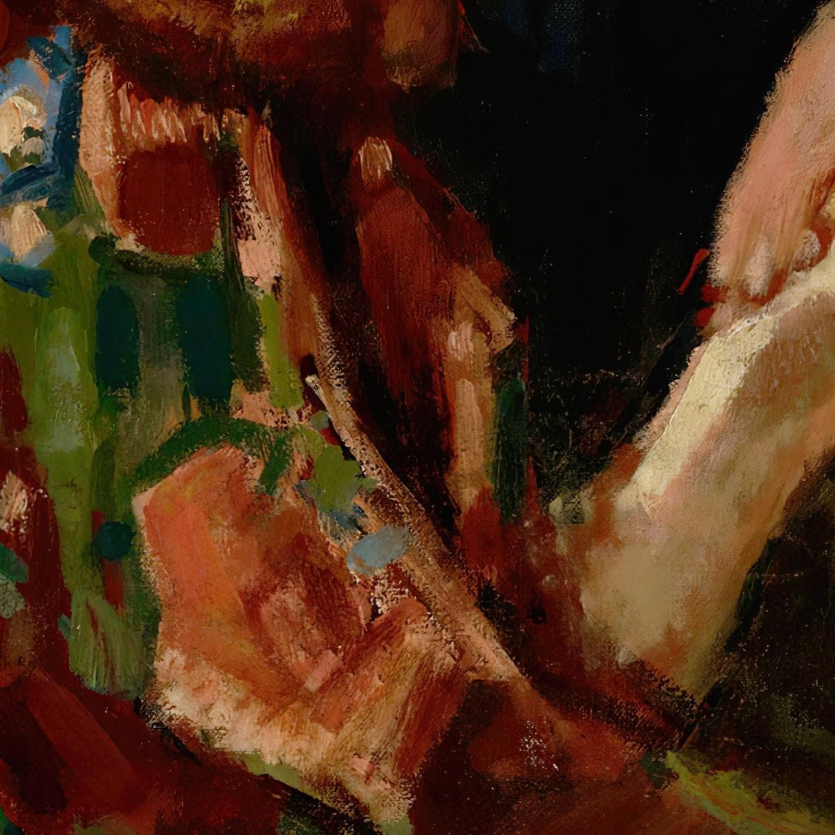 Girl Reading Magnus Enckell mek21 canvas print