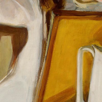 Girl Straightening Her Hair Magnus Enckell mek22 canvas print