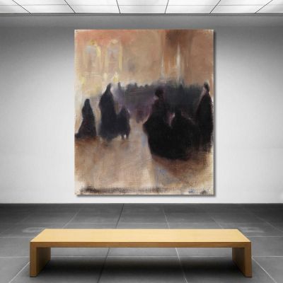 Interior Of A Church In Paris Magnus Enckell mek25 canvas print 