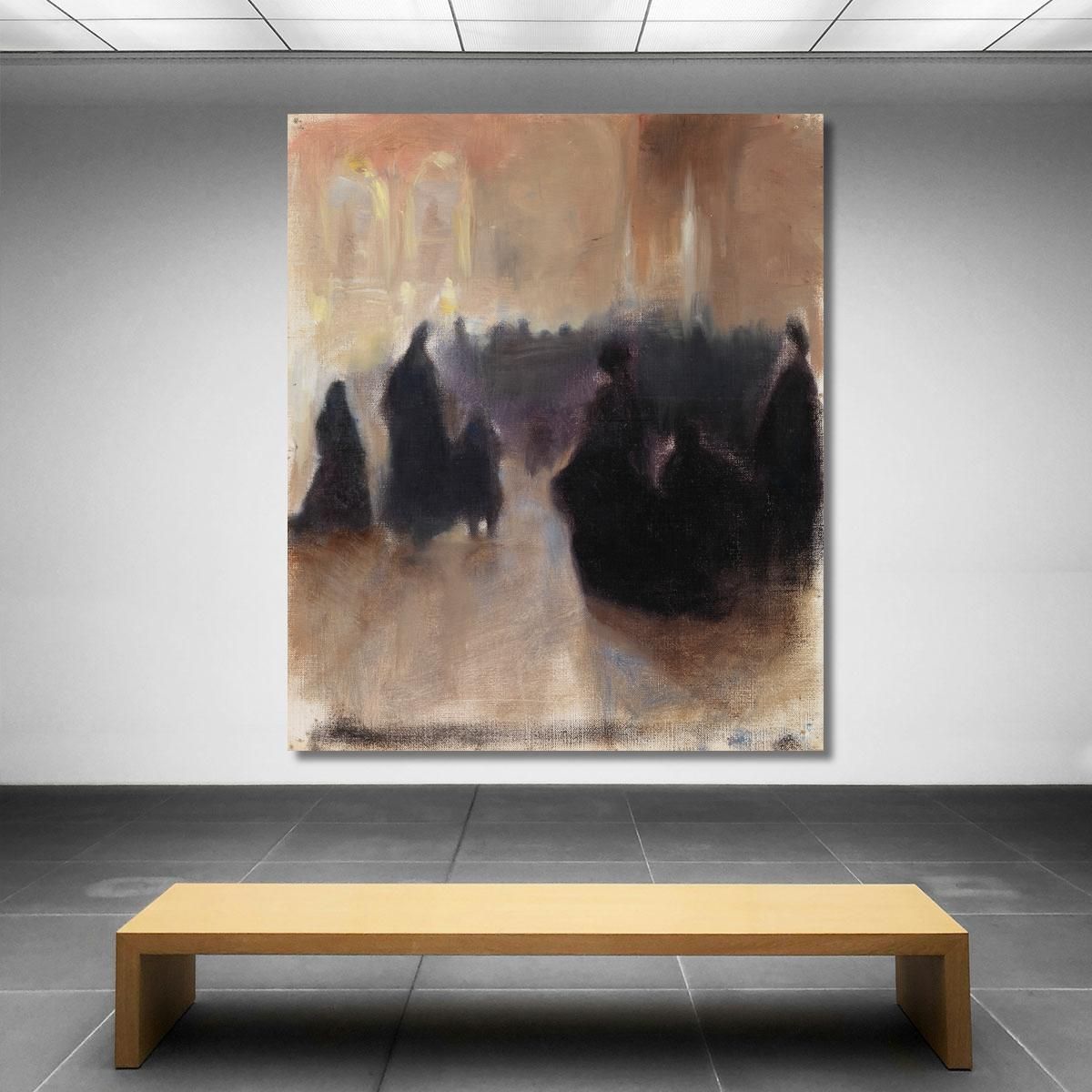 Interior Of A Church In Paris Magnus Enckell mek25 canvas print 