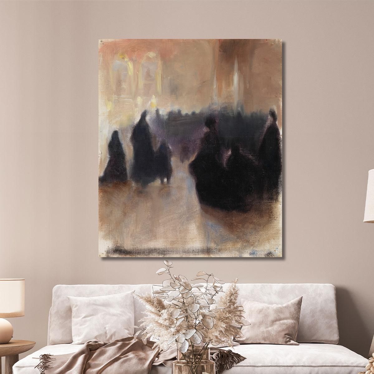 Interior Of A Church In Paris Magnus Enckell mek25 canvas print 