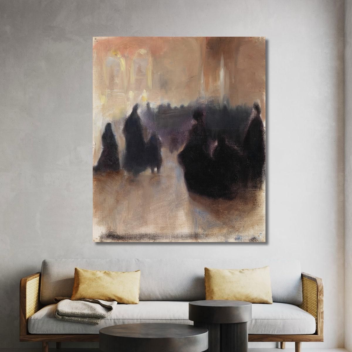 Interior Of A Church In Paris Magnus Enckell mek25 canvas print 