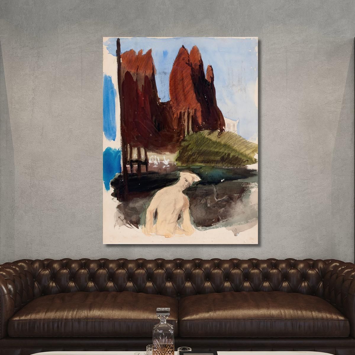 Sketch For Painting Fantasy Magnus Enckell mek35 canvas print 