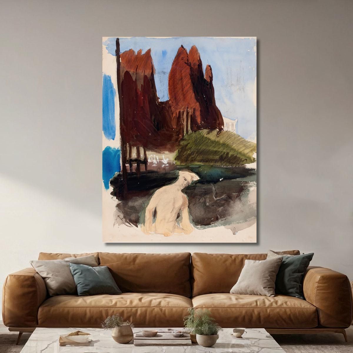 Sketch For Painting Fantasy Magnus Enckell mek35 canvas print 