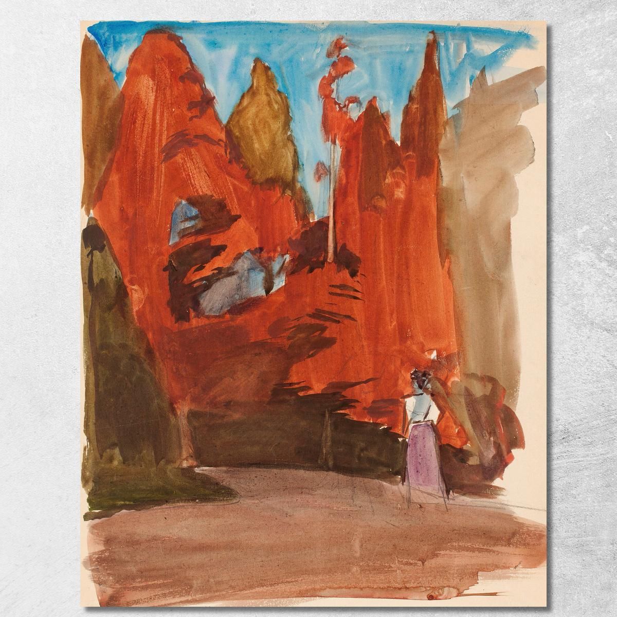 Landscape With A Woman Magnus Enckell mek38 canvas print  Landscape With A Woman Magnus Enckell mek38 canvas print
