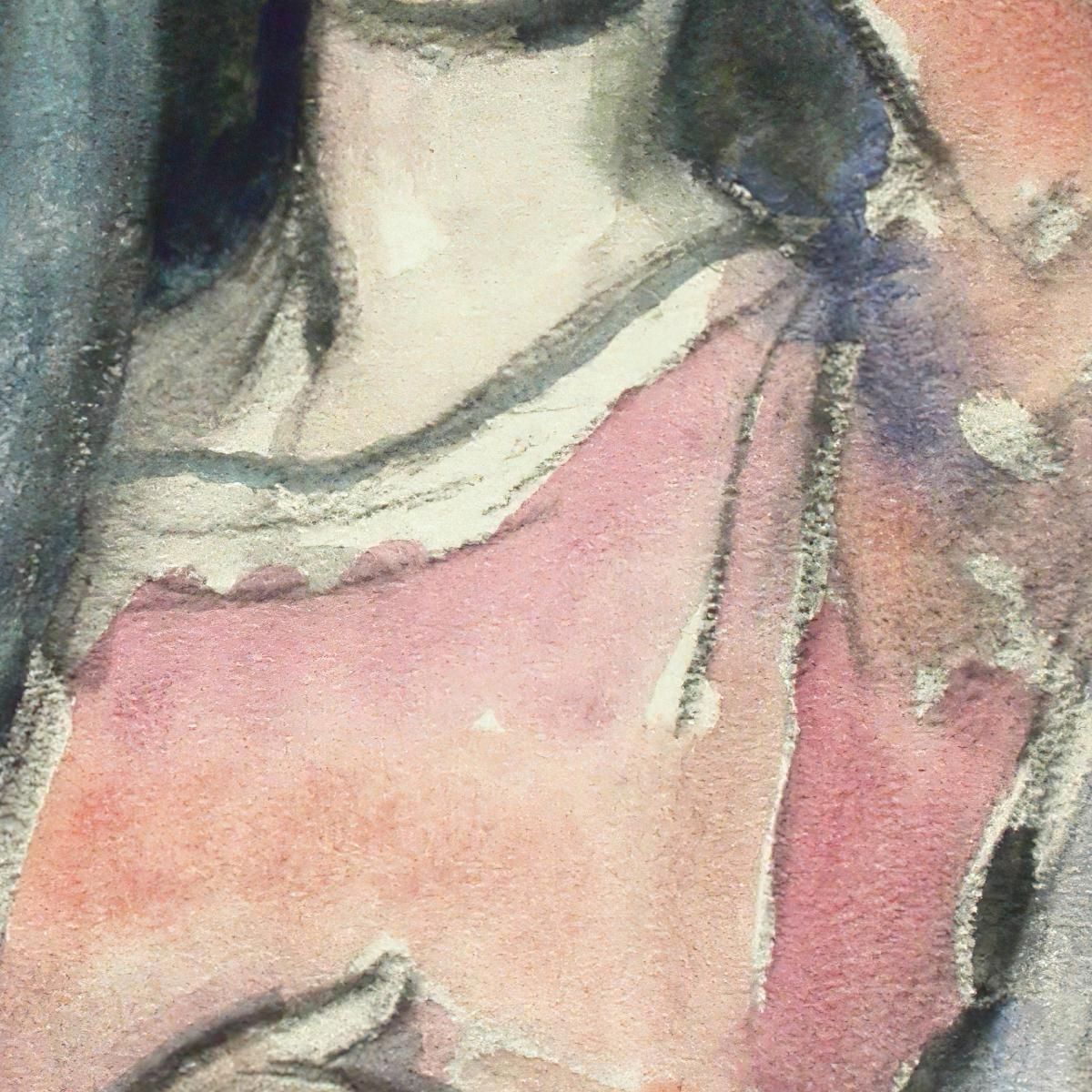Mary Sketch For The Stained Glass Window Ave Maria In Pori Church Magnus Enckell mek40 canvas print