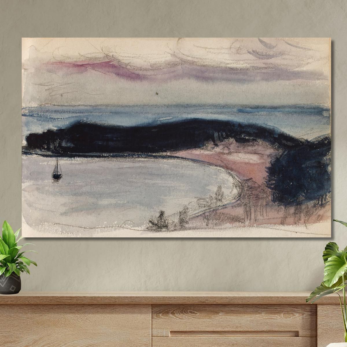 Seascape And Lahti Puokama Draft Magnus Enckell mek42 canvas print 