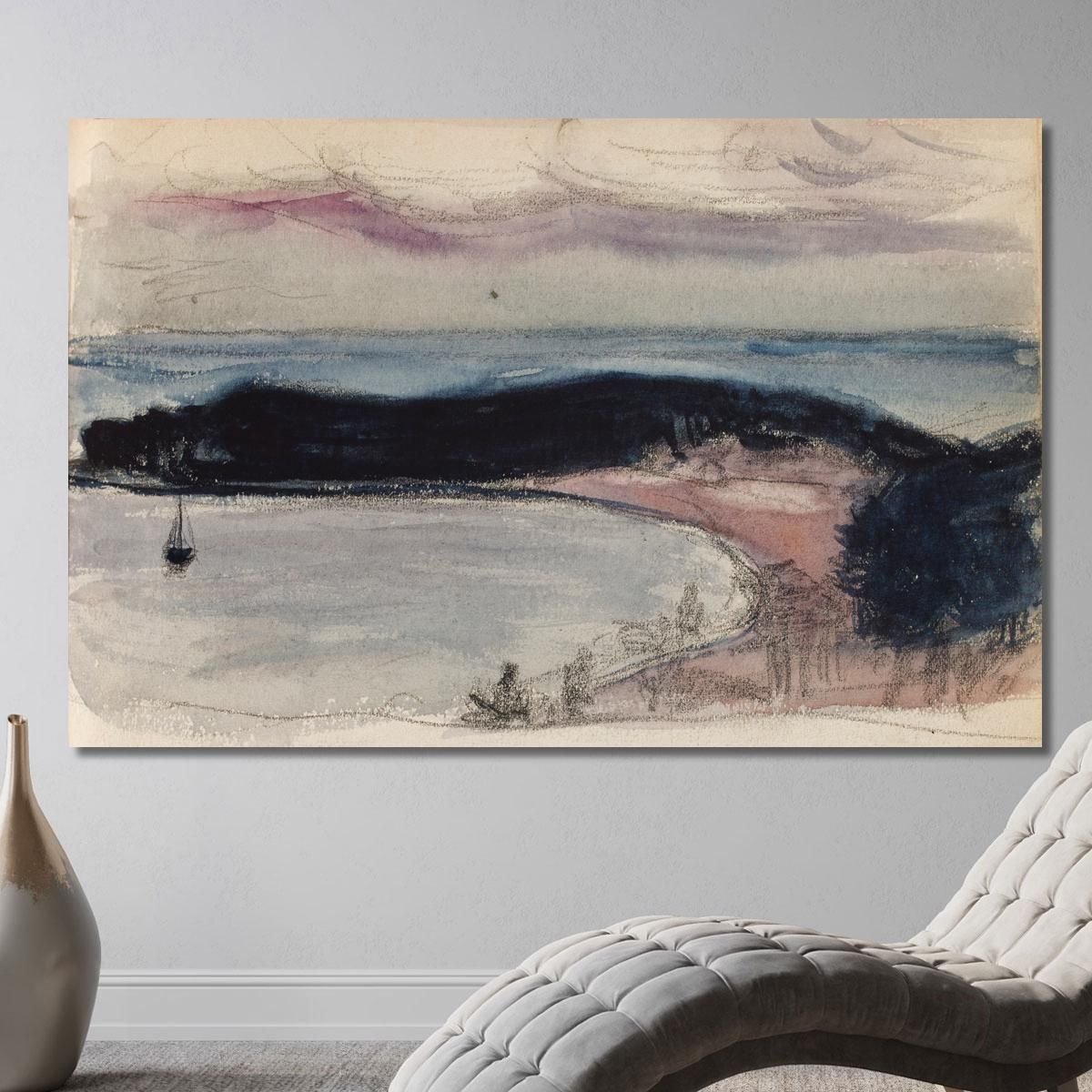 Seascape And Lahti Puokama Draft Magnus Enckell mek42 canvas print 