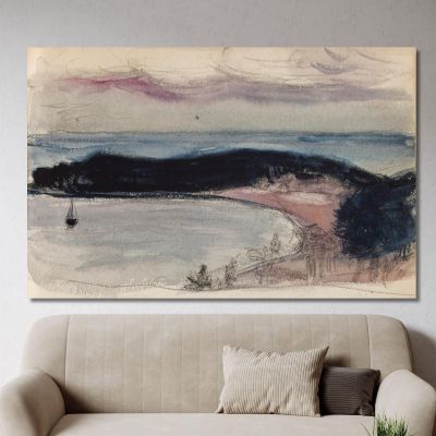 Seascape And Lahti Puokama Draft Magnus Enckell mek42 canvas print 