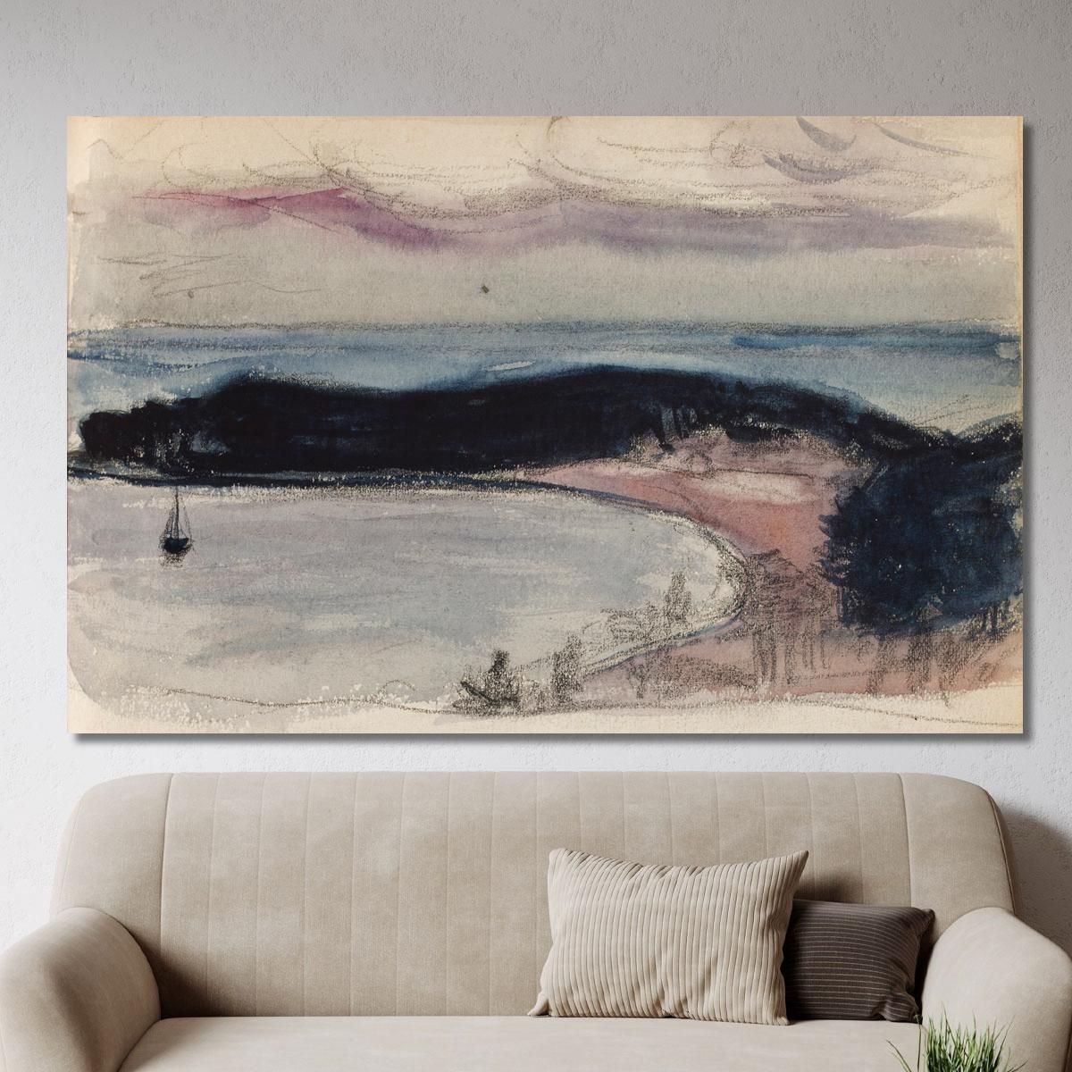 Seascape And Lahti Puokama Draft Magnus Enckell mek42 canvas print 