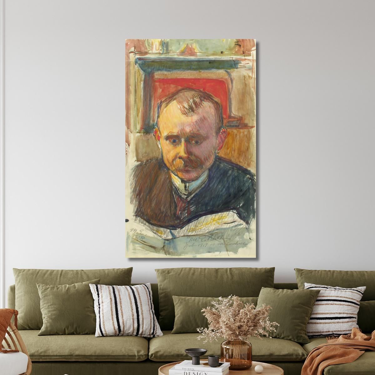Portrait Of Edvard Richter Magnus Enckell mek51 canvas print 