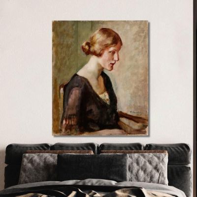 Portrait Of Miss Barbara Lagerborg Magnus Enckell mek52 canvas print 