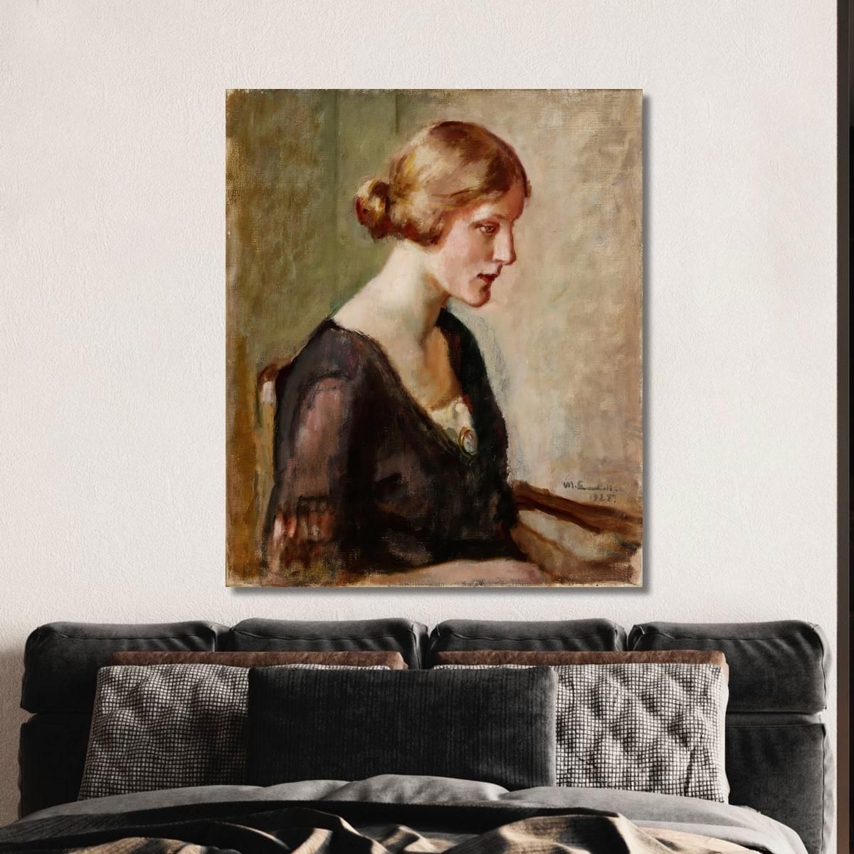 Portrait Of Miss Barbara Lagerborg Magnus Enckell mek52 canvas print 