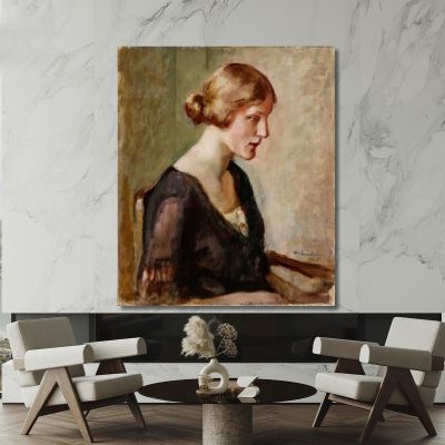 Portrait Of Miss Barbara Lagerborg Magnus Enckell mek52 canvas print 