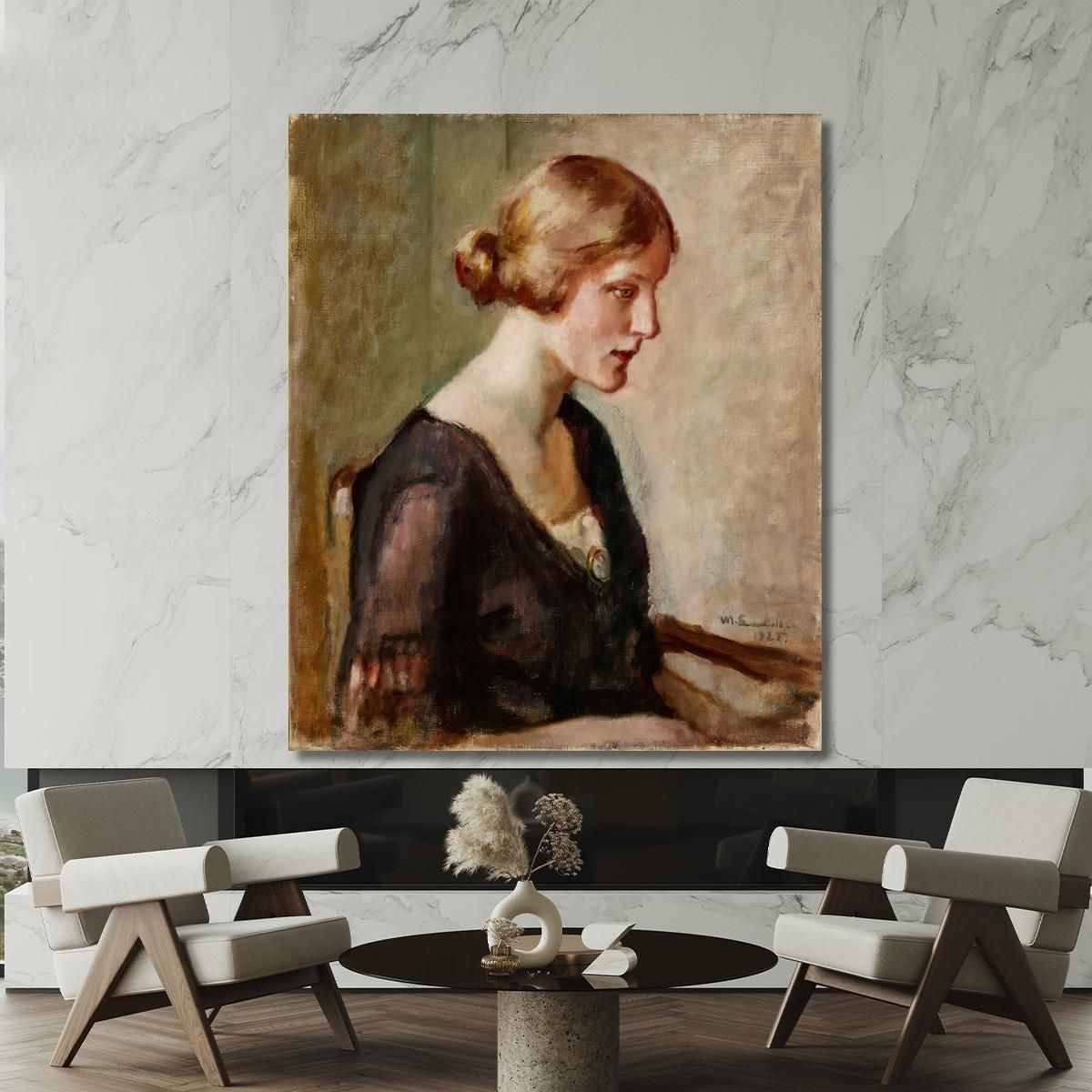 Portrait Of Miss Barbara Lagerborg Magnus Enckell mek52 canvas print 