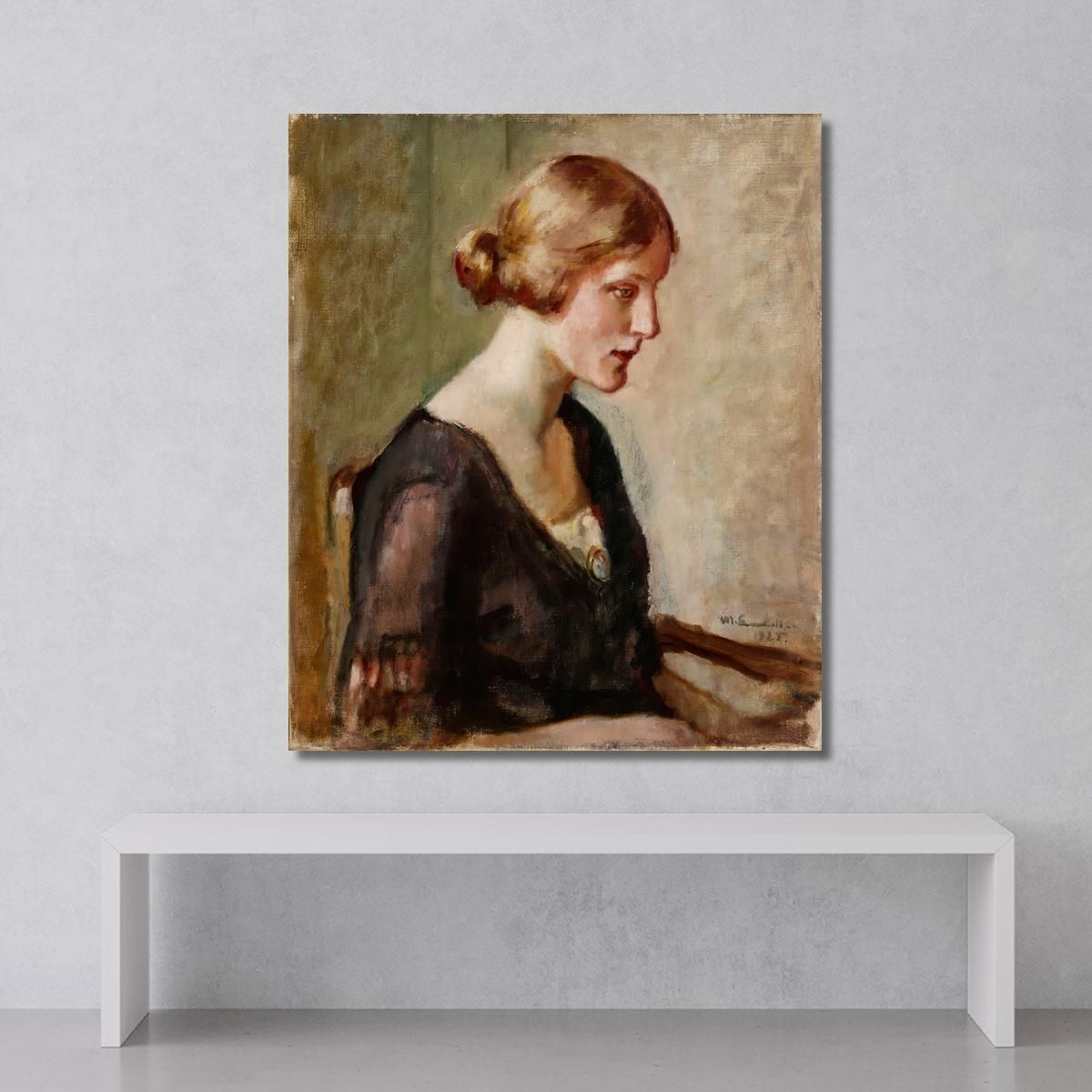 Portrait Of Miss Barbara Lagerborg Magnus Enckell mek52 canvas print 