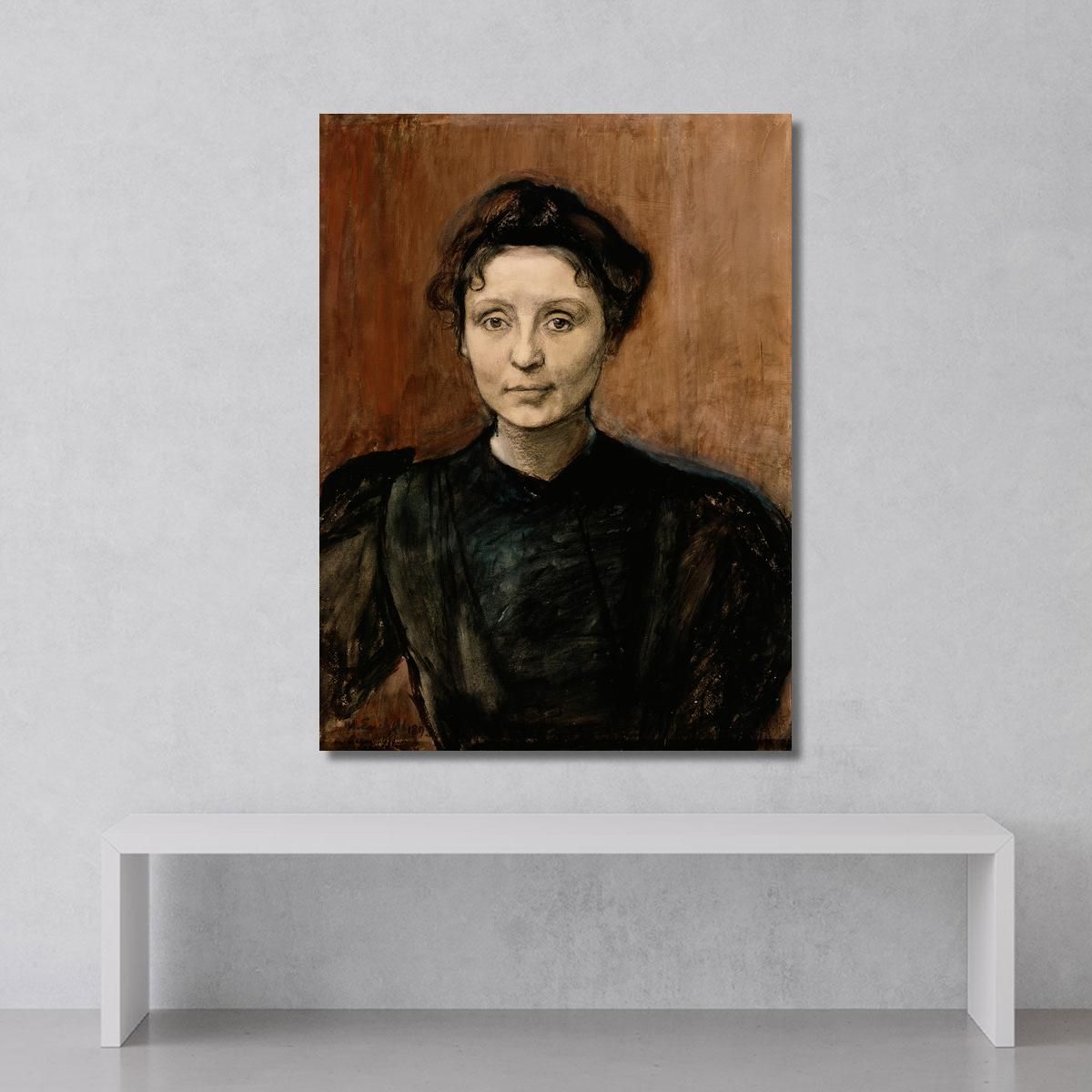 Portrait Of Sculptor Madeleine Jouvray Magnus Enckell mek55 canvas print 