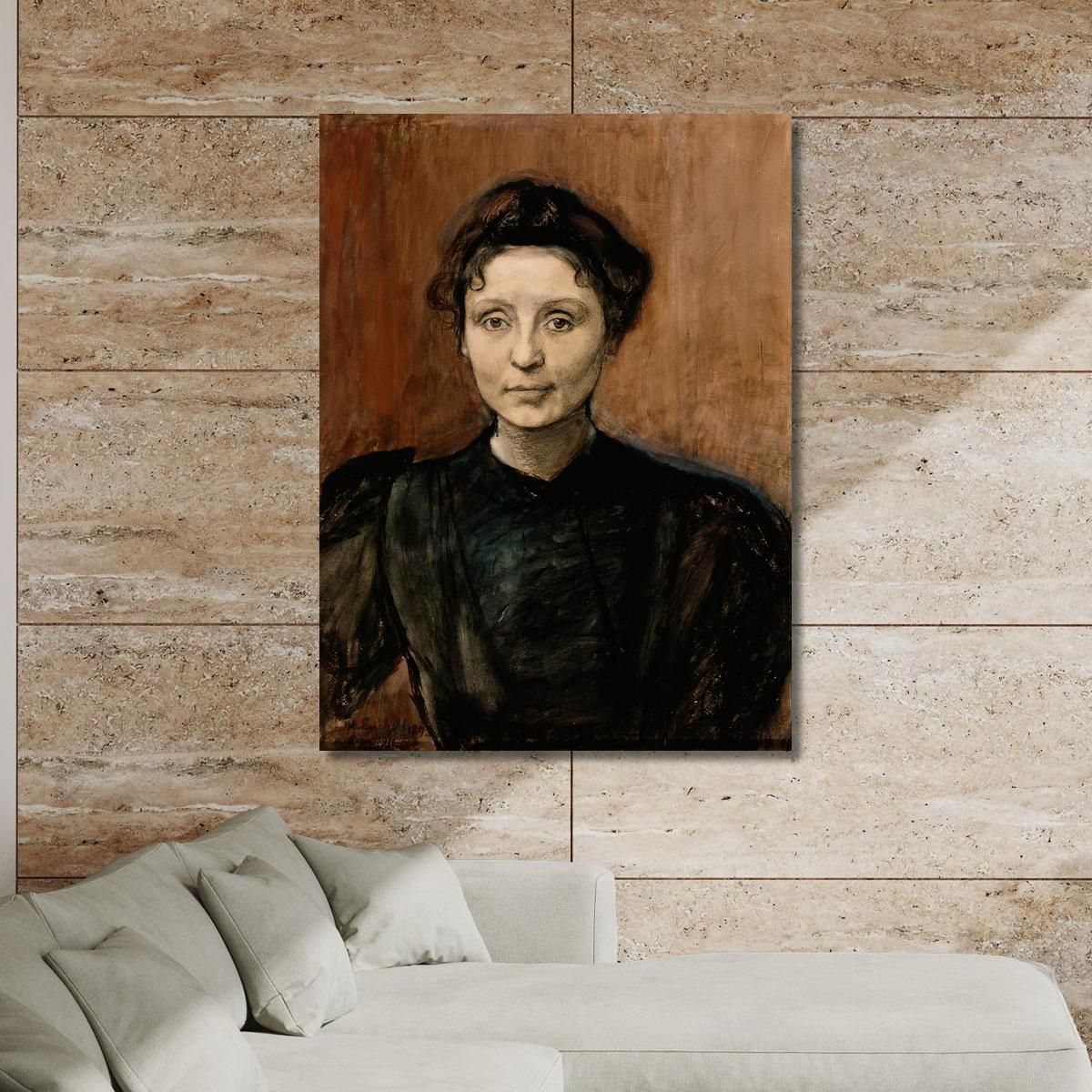 Portrait Of Sculptor Madeleine Jouvray Magnus Enckell mek55 canvas print 