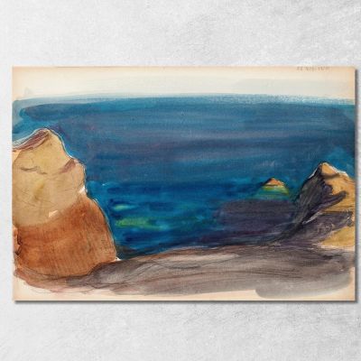 Beach Landscape Sketch Magnus Enckell mek58 canvas print 