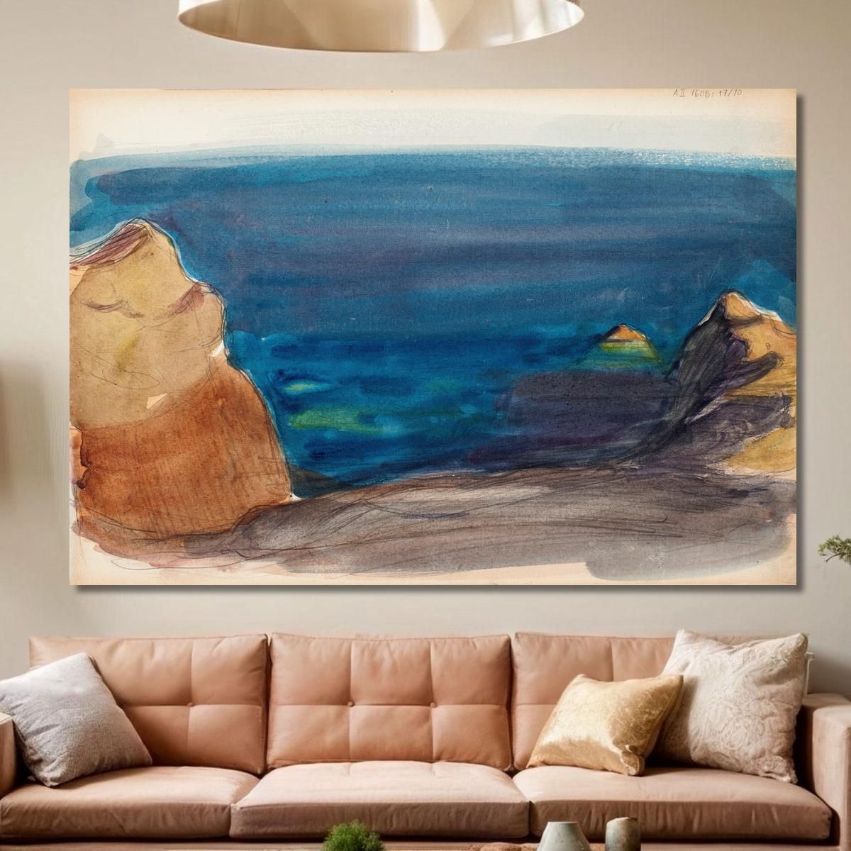 Beach Landscape Sketch Magnus Enckell mek58 canvas print 