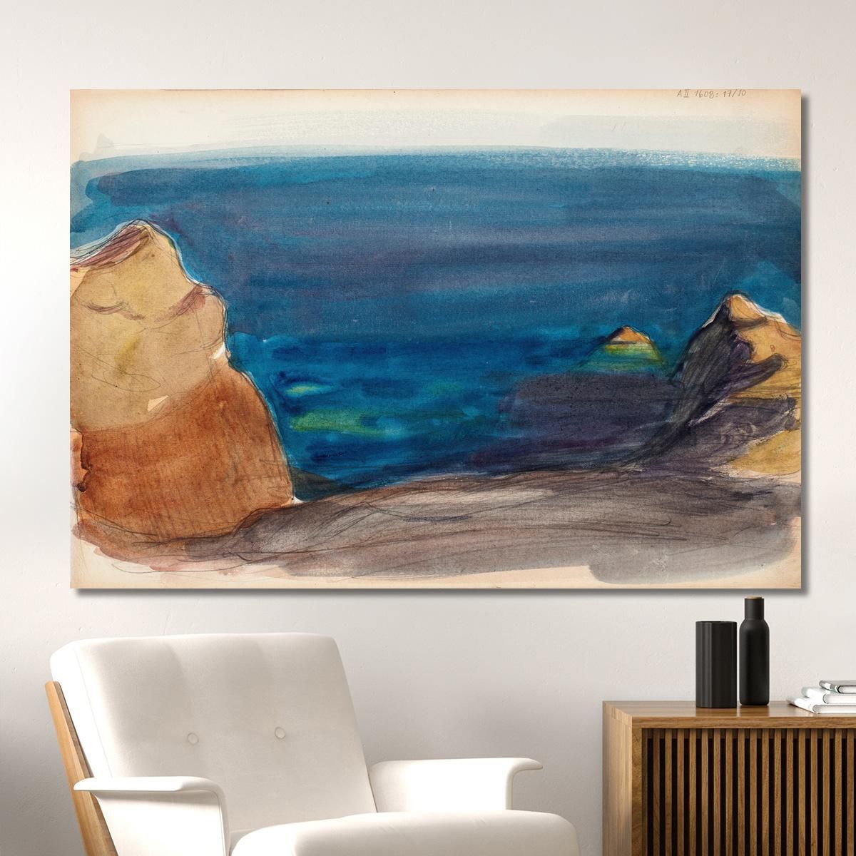 Beach Landscape Sketch Magnus Enckell mek58 canvas print 
