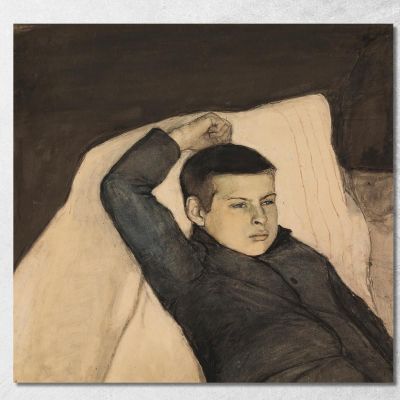 Reclining Boy Magnus Enckell mek60 canvas print 