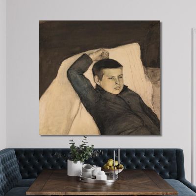 Reclining Boy Magnus Enckell mek60 canvas print 