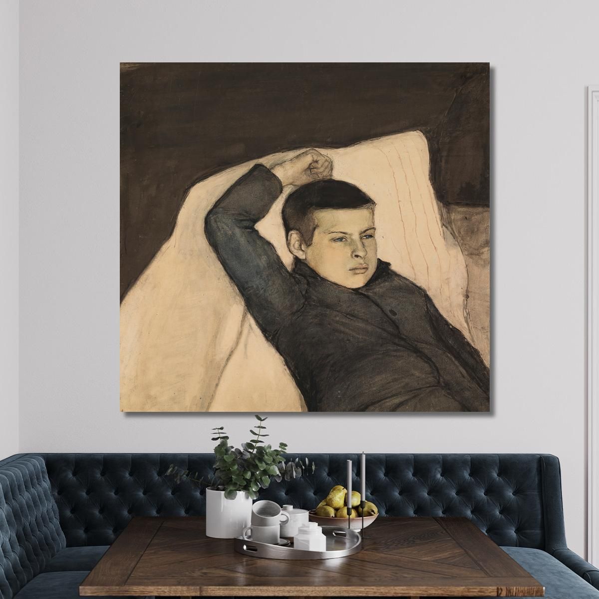 Reclining Boy Magnus Enckell mek60 canvas print 