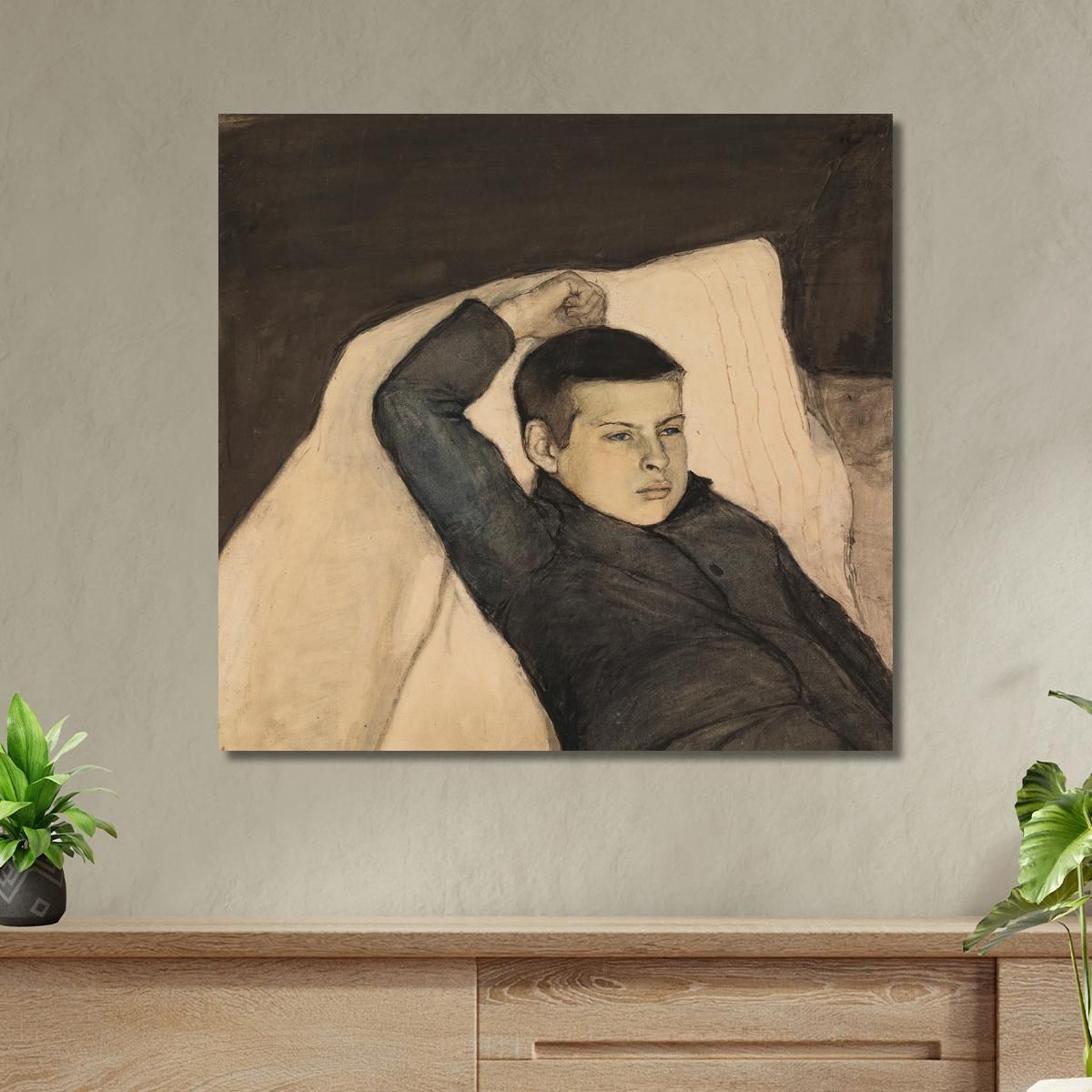 Reclining Boy Magnus Enckell mek60 canvas print 