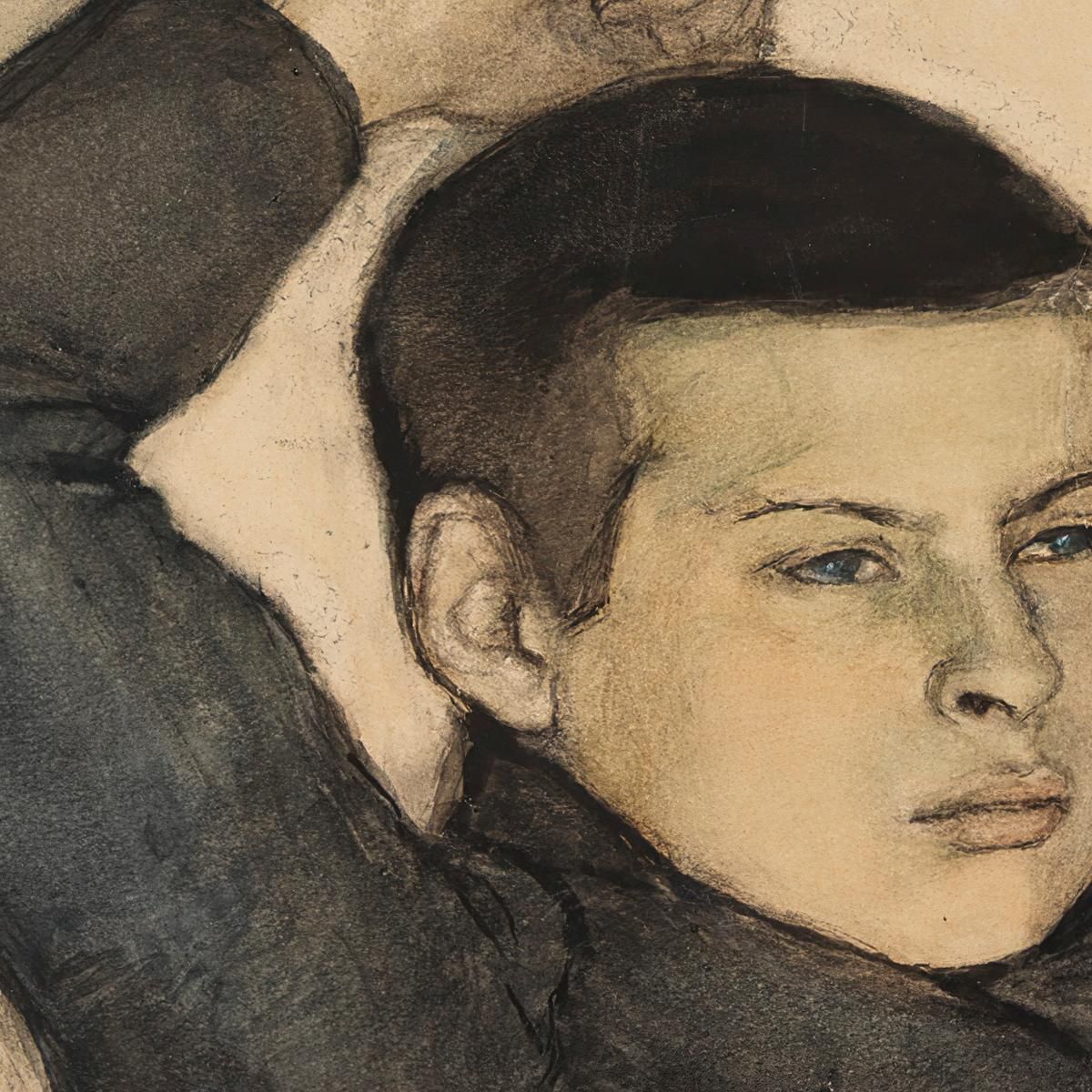 Reclining Boy Magnus Enckell mek60 canvas print