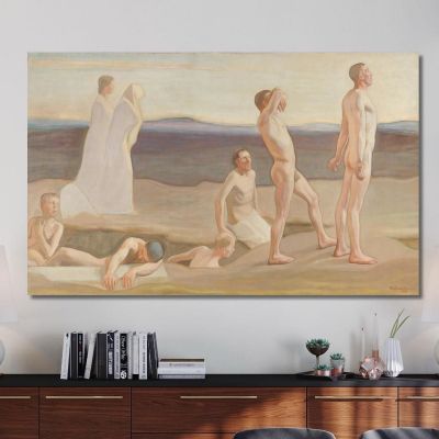 Resurrection 2 Magnus Enckell, mek62 ภาพพิมพ์บนผ้าใบแคนวาส