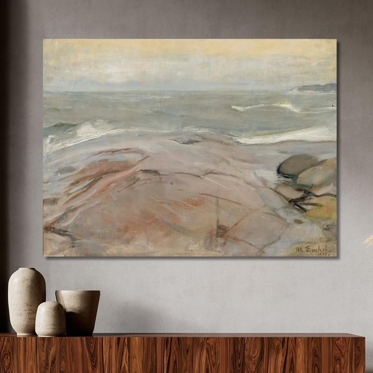 Seaside Landscape From Suursaari Island Magnus Enckell mek65 canvas print 