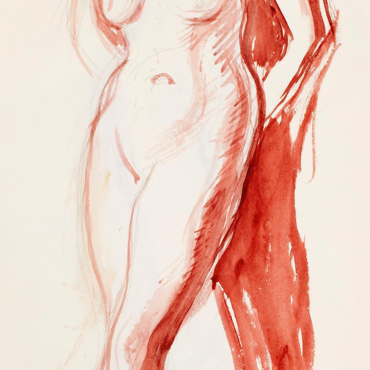 Standing Model Leaning Against The Wall Magnus Enckell mek68 canvas print