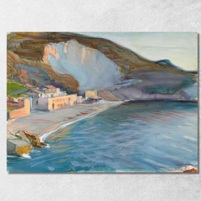 Shore Landscape From The Naples Region Magnus Enckell mek70 canvas print 