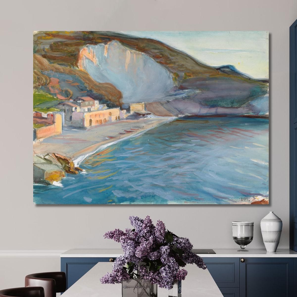 Shore Landscape From The Naples Region Magnus Enckell mek70 canvas print 